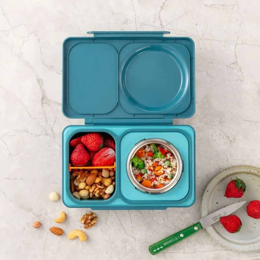 OMIEBOX UP lunch box z termosem, Teal green / OMIE