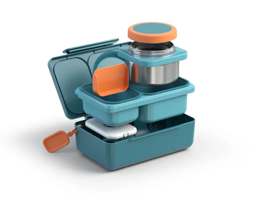 OMIEBOX UP lunch box z termosem, Teal green / OMIE