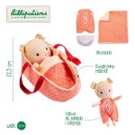 Lalka dzidziuś w koszyczku z ubrankiem i kocykiem Anais 12 m+ / Lilliputiens