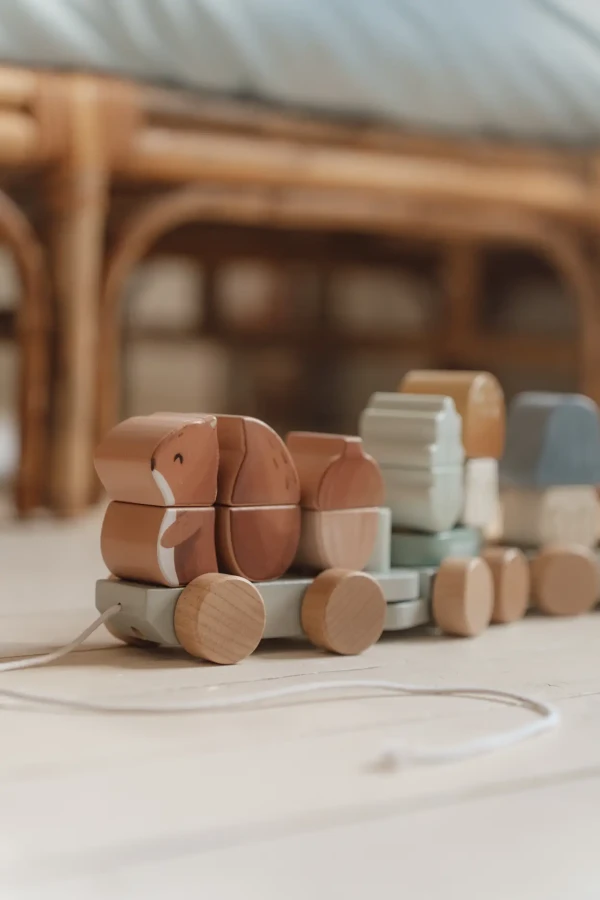 Pociąg - układanka Wiewiórka Forest Friends FSC / Little Dutch