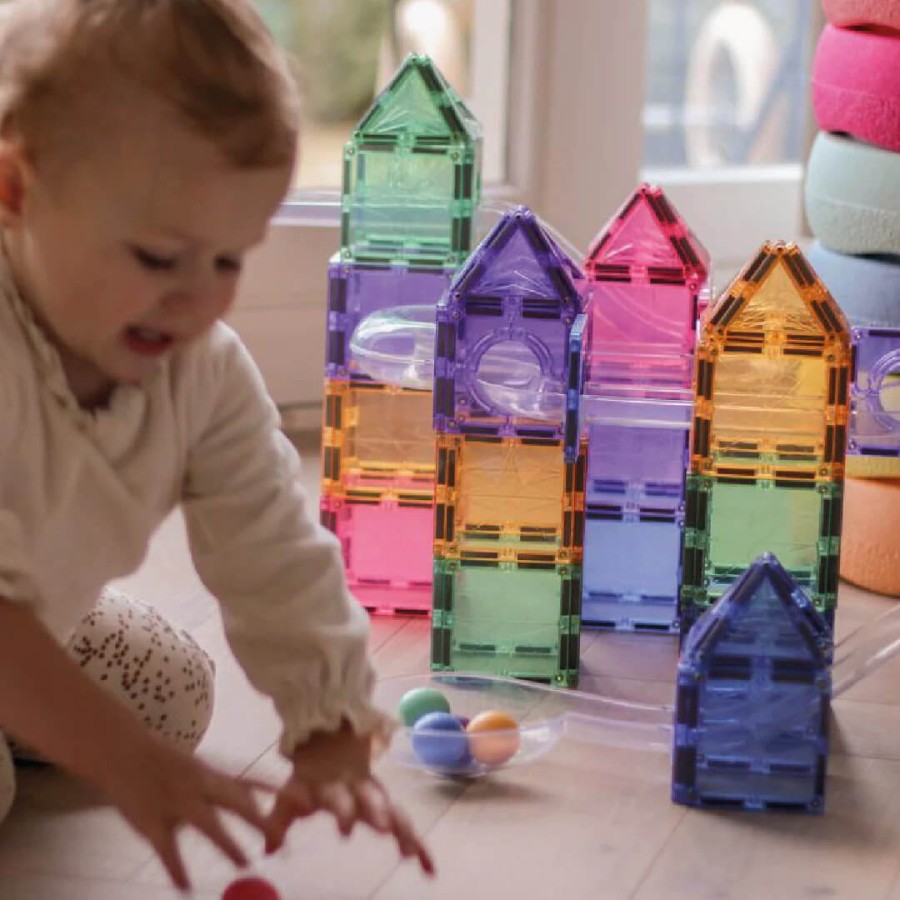 Klocki magnetyczne Ball Run Creative Pack Pastel - 70 el. / Cleverclixx