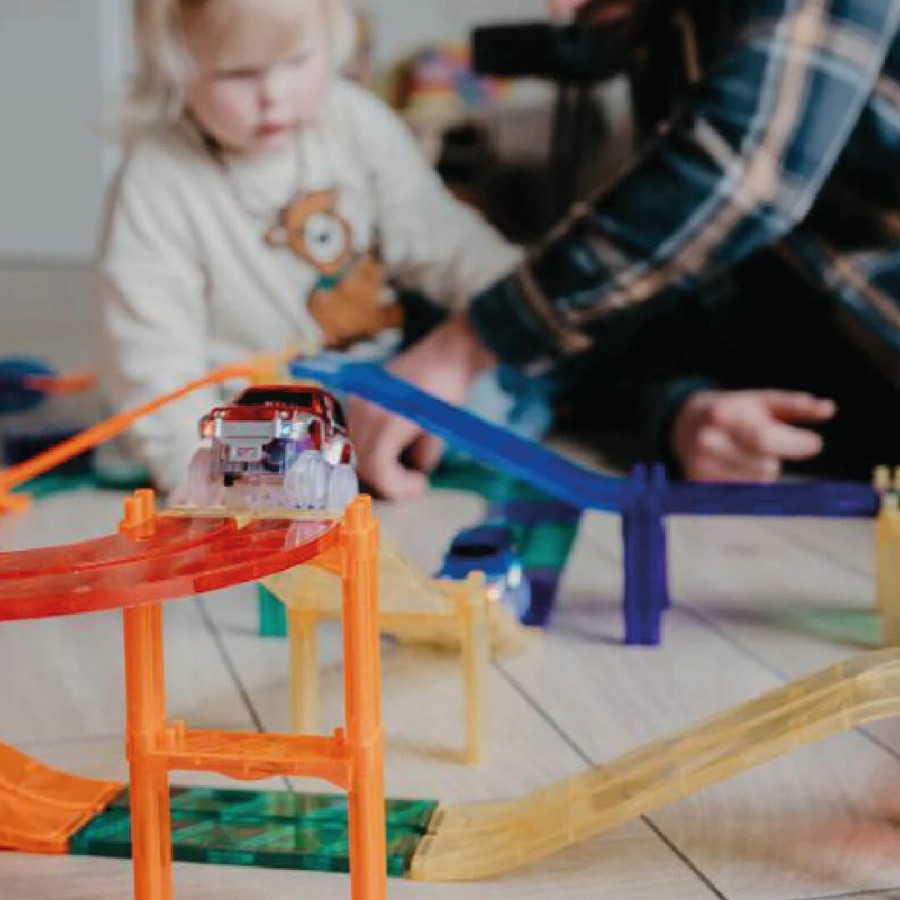 Klocki magnetyczne Race Track Intense - 65 el. / Cleverclixx