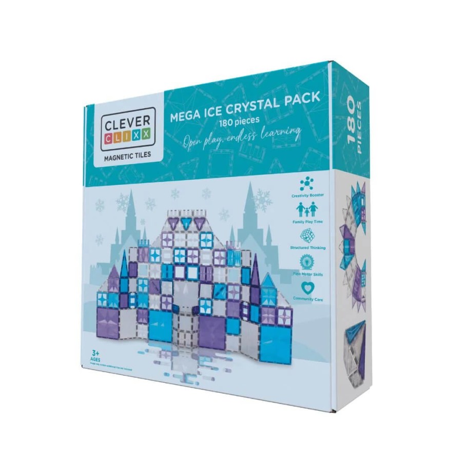 Klocki magnetyczne Mega Ice Crystal Pack - 180 el. / Cleverclixx