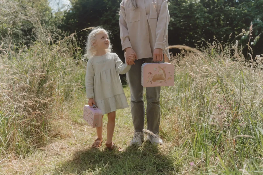 Zestaw 2 walizeczek Fairy Garden różowy FSC / Little Dutch