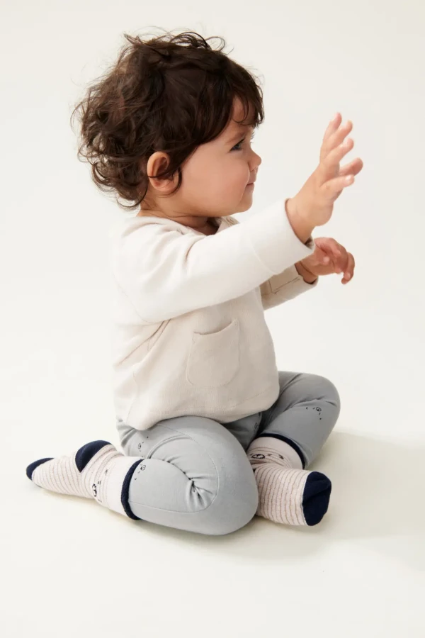 Zestaw dziecięcych skarpetek, 3-pack - teddy, dove blue mix / Liewood