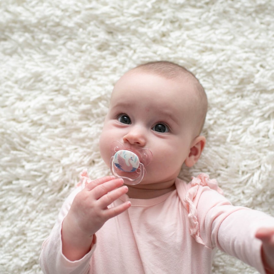 Smoczki ortodontyczne Prevent 2-pack, świecący w ciemności różowy / Dr Brown's