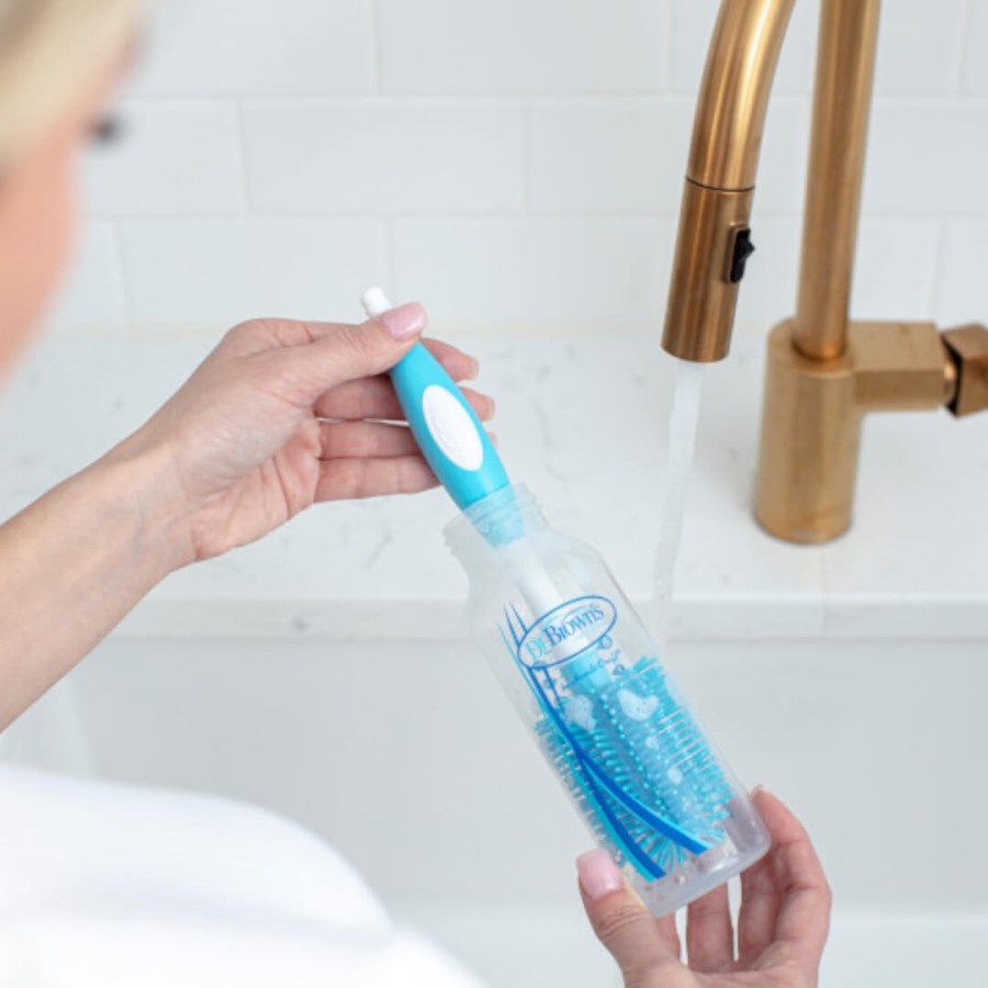 Szczotka do czyszczenia butelek z miękkim silikonowym włosiem / Dr Brown's