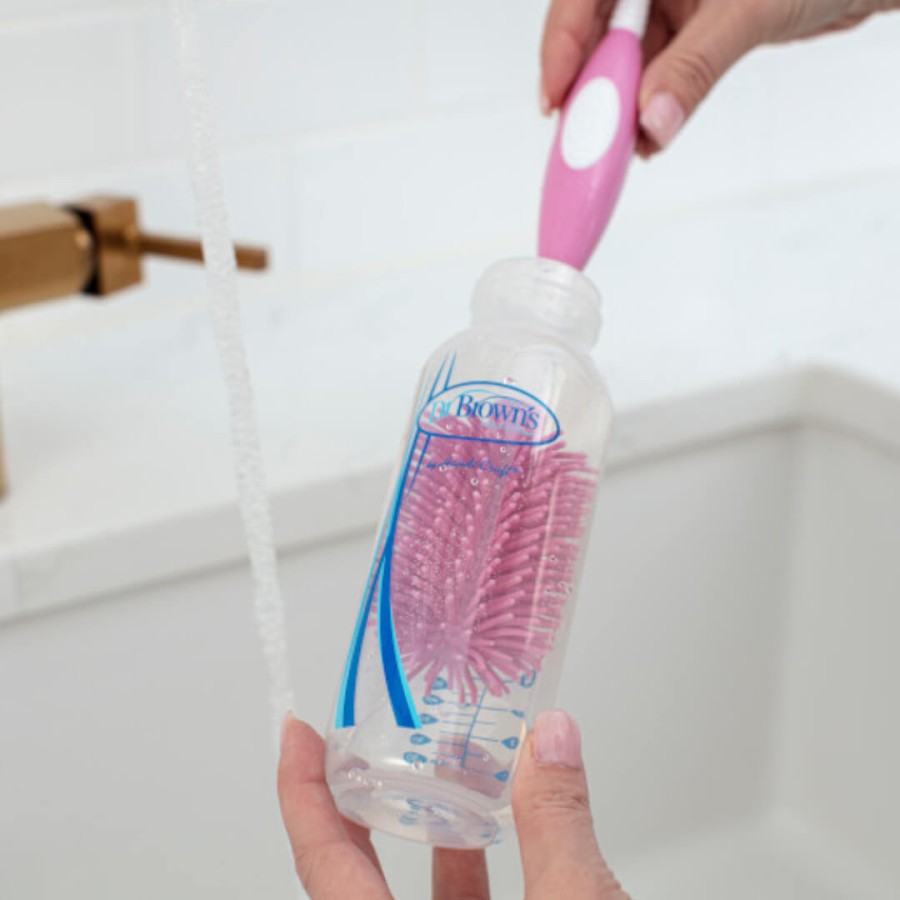 Szczotka do czyszczenia butelek z miękkim silikonowym włosiem / Dr Brown's