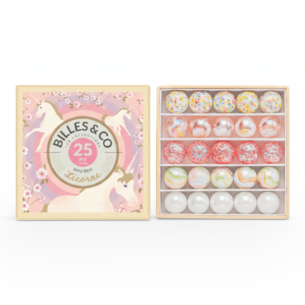 Szklane kulki Mini-Box JEDNOROŻCE / Billes & Co