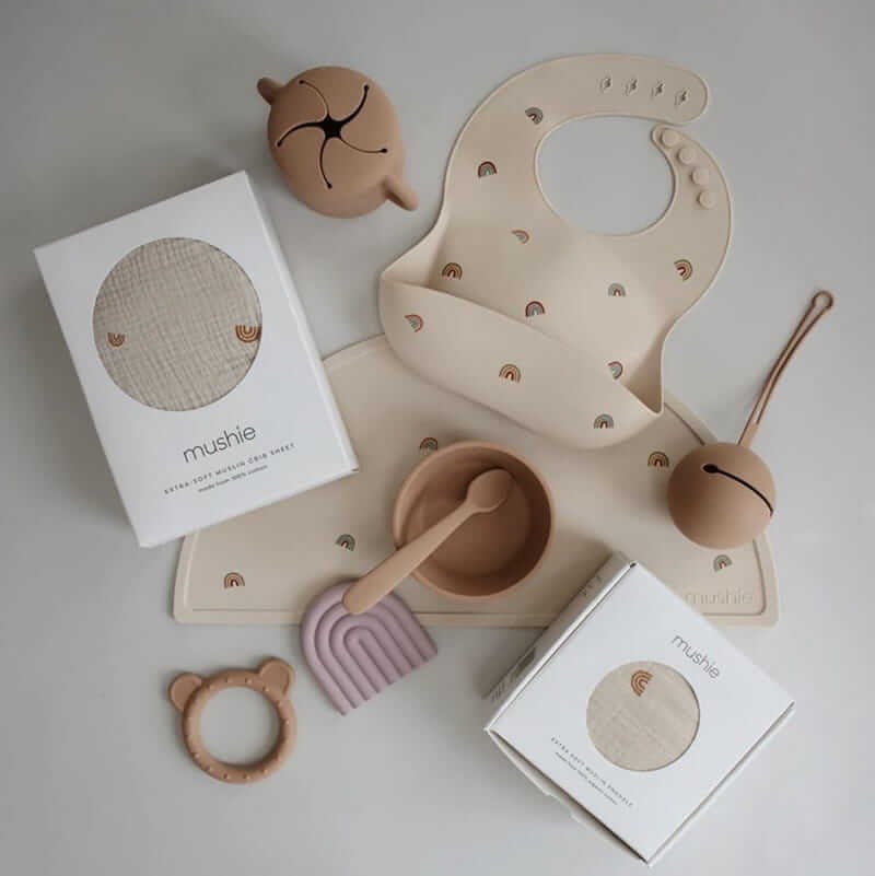 Otulacz z ogarnicznej bawełny - Rainbow / Mushie