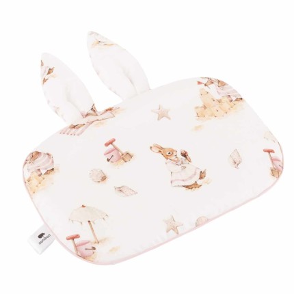 Płaska bambusowa poduszka z uszkami Saint-Tropez Pink 25x35cm / Samiboo