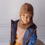 Zimowa czapka z wełny merino - nuts / Strojmisie