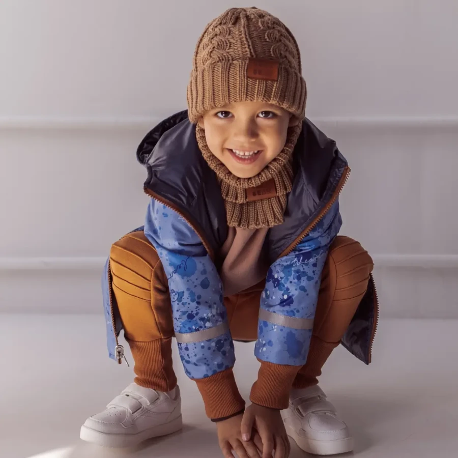 Zimowa czapka z wełny merino - light blue / Strojmisie