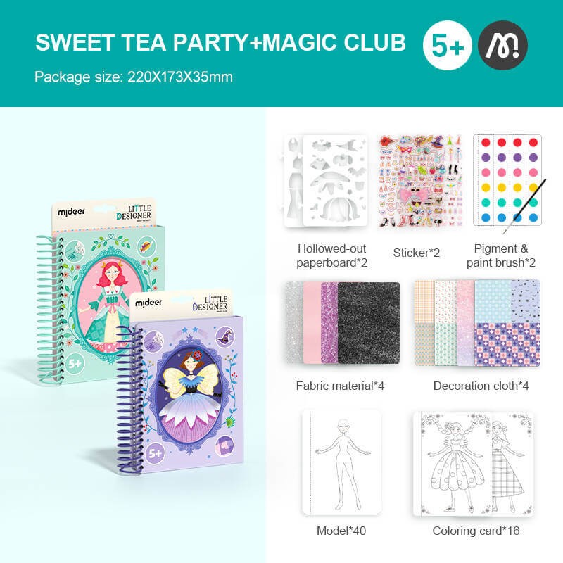 Zeszyt kreatywny małego projektanta - Przyjęcie herbaciane / Mideer