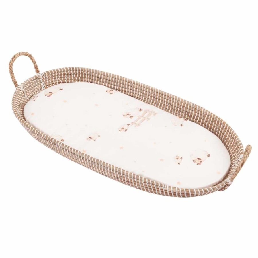 Prześcieradło bambusowe do gondoli, kosza mojżesza, kołyski Owieczki / Samiboo