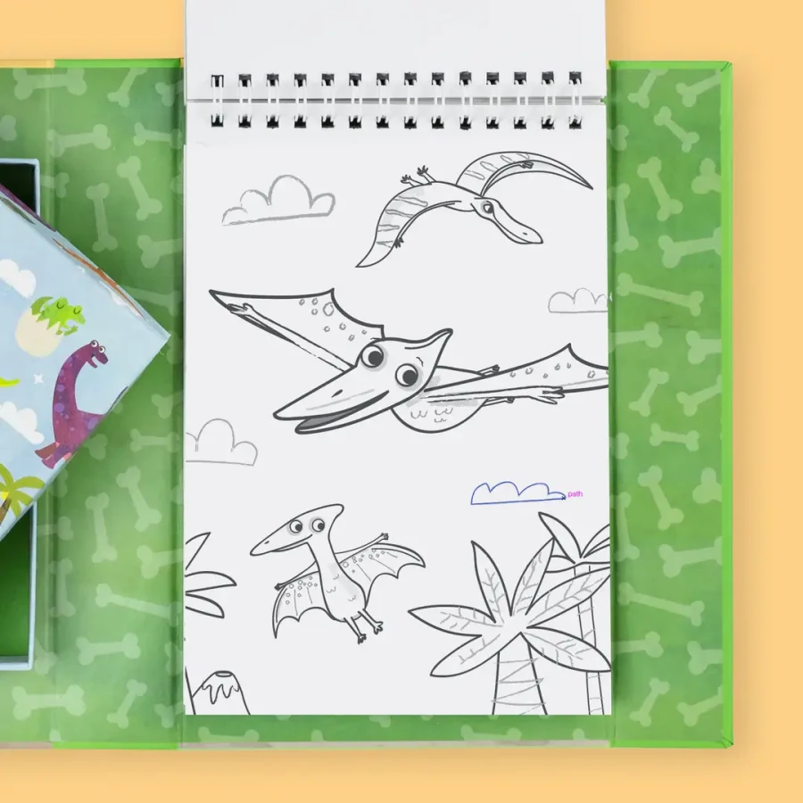 Zestaw kolorowanek - Dinozaury / Tiger Tribe