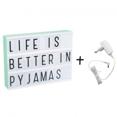 Lampa Lightbox LED A4 Mint / A Little Lovely Company