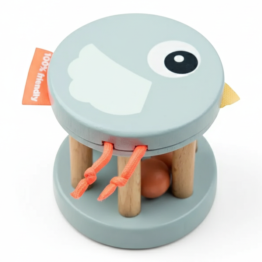 Grzechotka drewniana - Birdee Blue / Done by Deer