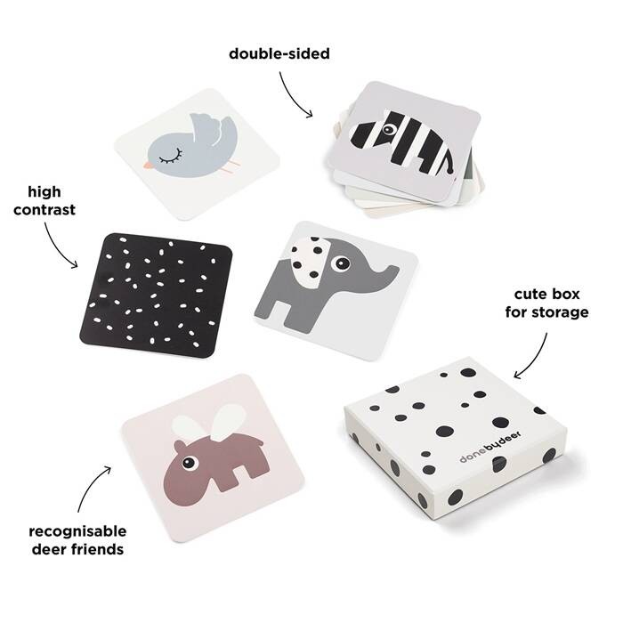 Karty kontrastowe dla niemowlaka 10 szt. Elphee / Done by Deer (