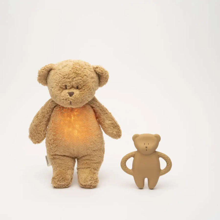 Gryzak z naturalnego kauczuku - miś cappuccino / Moonie