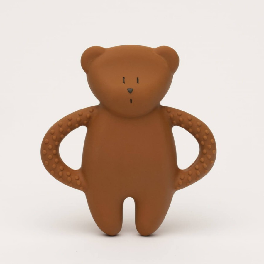 Gryzak z naturalnego kauczuku - miś caramel / Moonie