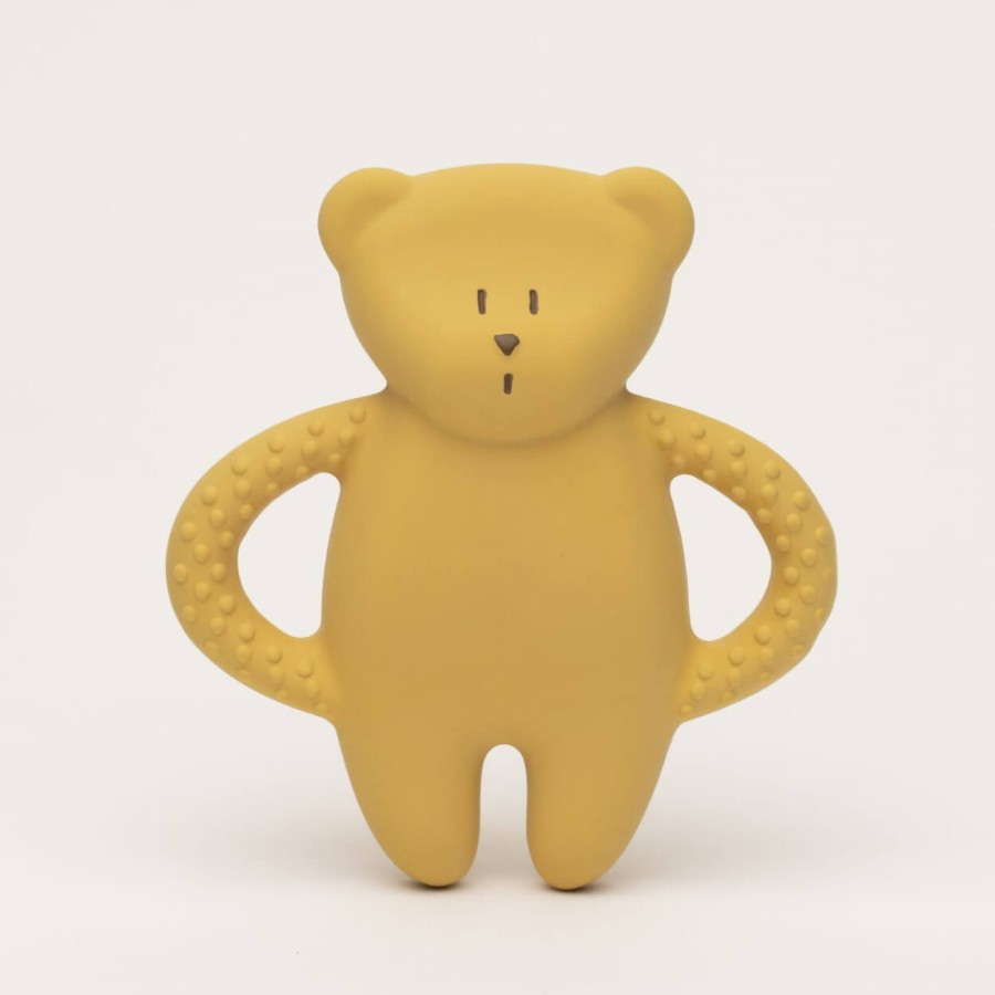 Gryzak z naturalnego kauczuku - miś caramel / Moonie