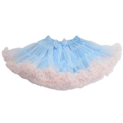 Spódnica Pettiskirt - cukrowa chmurka, błękit i pudrowy róż / Manufaktura Falbanek