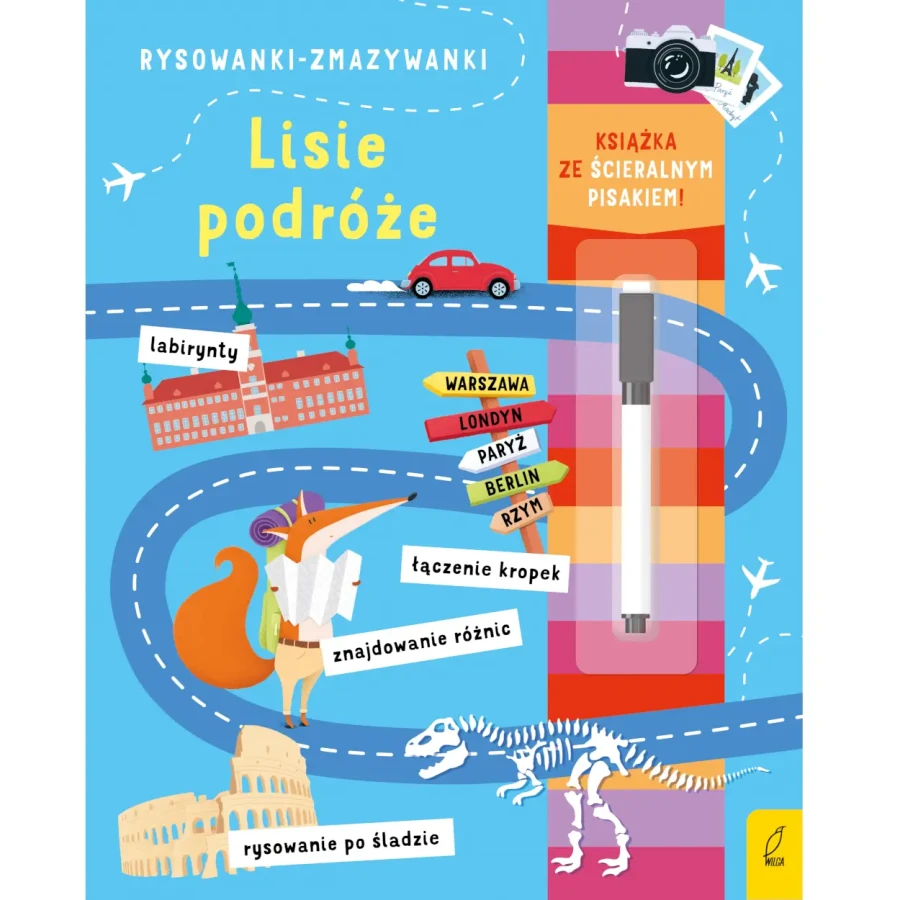 Rysowanki - zmazywanki. Lisie podróże / Wilga