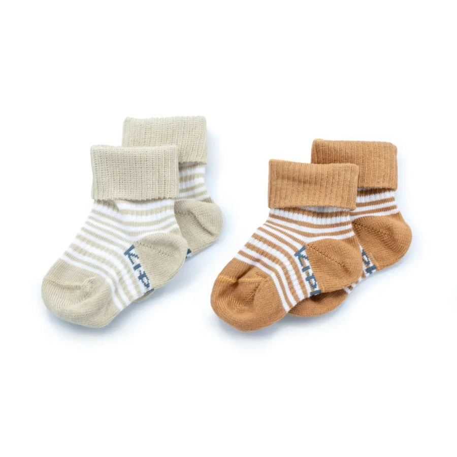 Skarpetki niemowlęce Stay-on-Socks, Camel & Sand / KipKep