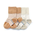 Skarpetki niemowlęce Stay-on-Socks, Camel & Sand / KipKep