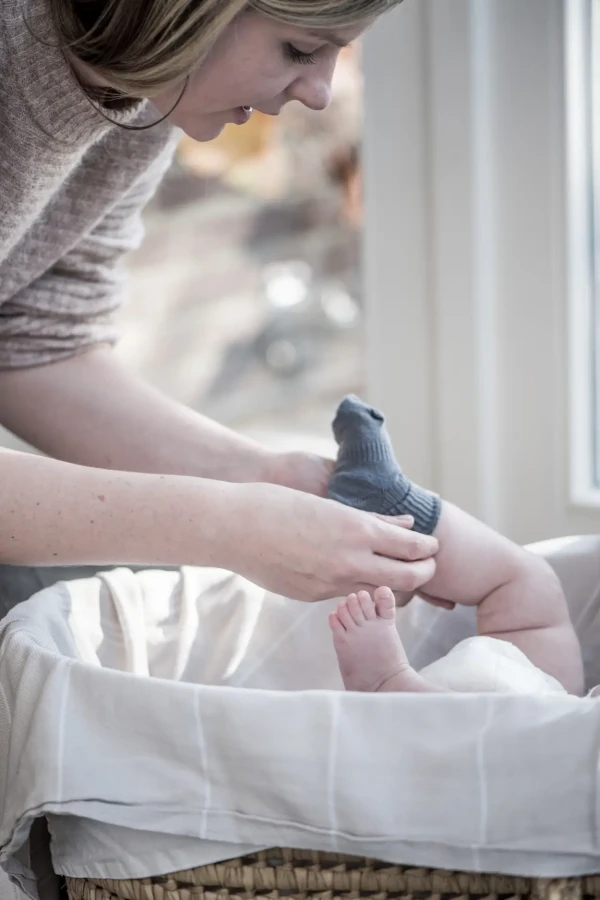 Skarpetki niemowlęce Stay-on-Socks, Denim Blue / KipKep