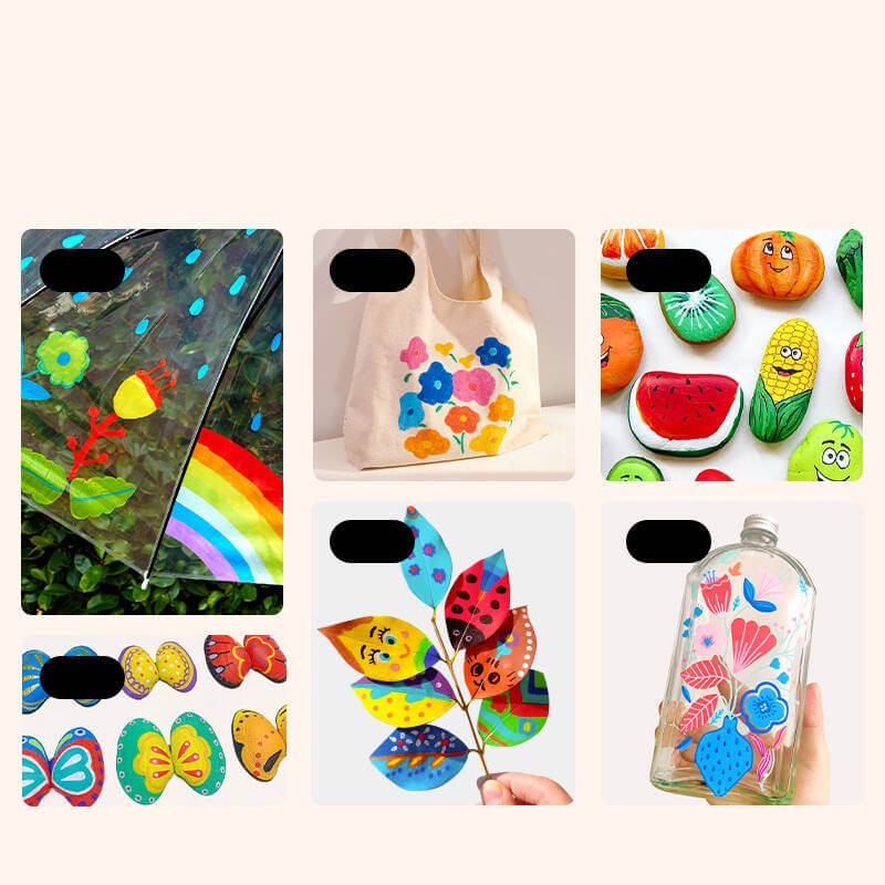 Markery akrylowe - bardzo miękka stalówka (12 kolorów) / Mideer