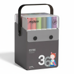 Półprzezroczyste markery z podwójną końcówką - 36 kolorów / Mideer