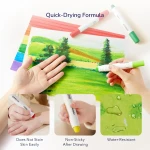 Wiaderko szybkoschnących, miękkich zmywalnych kredek (24 kolory) / Mideer