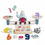 Waga szalkowa Montessori - Głodny Miś, zabawka edukacyjna, 3+ / TOPBRIGHT