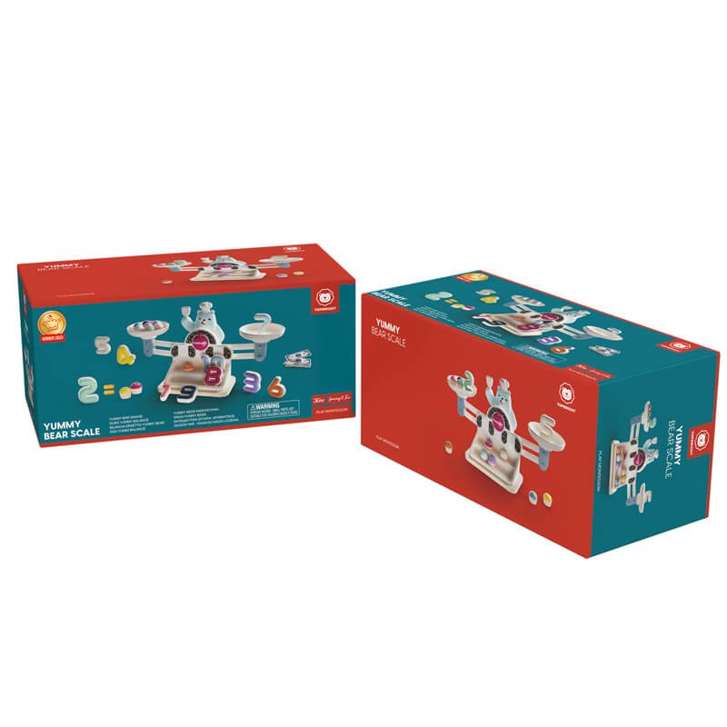 Waga szalkowa Montessori - Głodny Miś, zabawka edukacyjna, 3+ / TOPBRIGHT