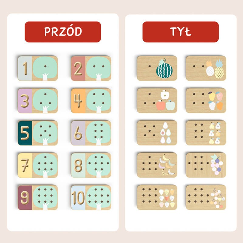 Zabawka edukacyjna do nauki liczenia - Liczę owoce, 3+ / TOPBRIGHT