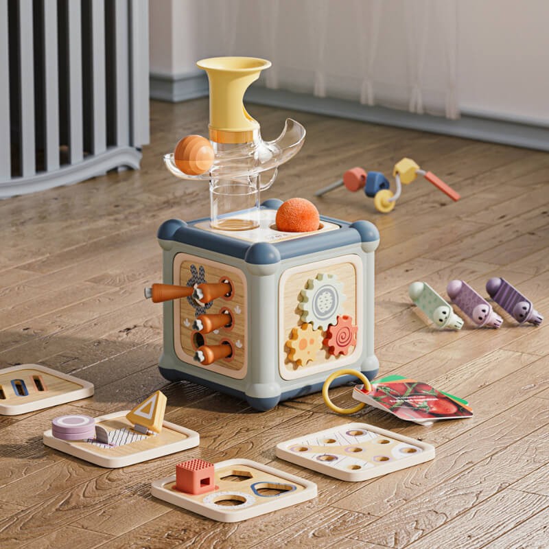 Kostka edukacyjna 10w1 Mistrz motoryki małej, 1+ / TOPBRIGHT