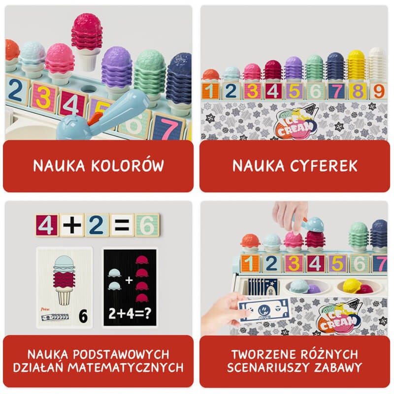 Zabawka matematyczna Lodziarnia, 3+ / TOPBRIGHT