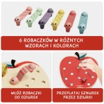 Zabawka edukacyjna dla dzieci Robaczki w jabłuszku, 18m+ / TOPBRIGHT