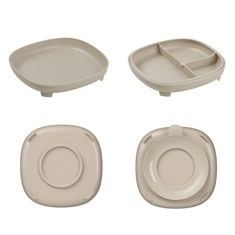 Talerzyk z przyssawką 2 w 1, latte / b.box