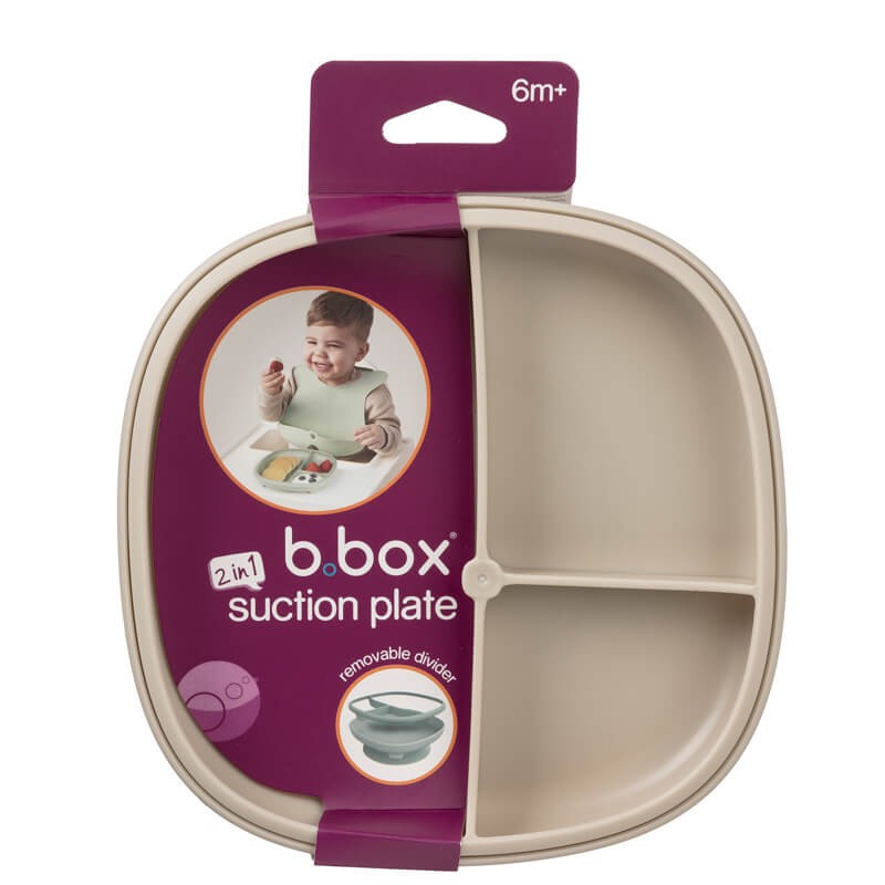 Talerzyk z przyssawką 2 w 1, latte / b.box