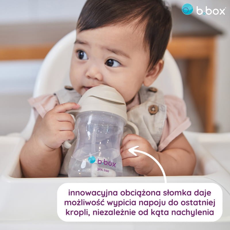 Bidon ze słomką 240 ml, LATTE / b.box