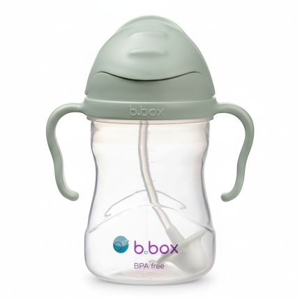 Bidon ze słomką 240 ml, SZAŁWIOWY / b.box