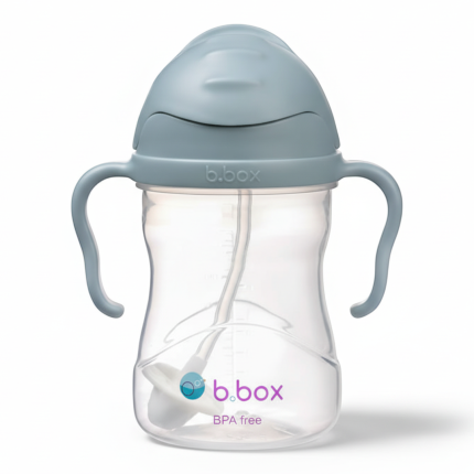 Bidon ze słomką 240 ml, BŁĘKITNY / b.box