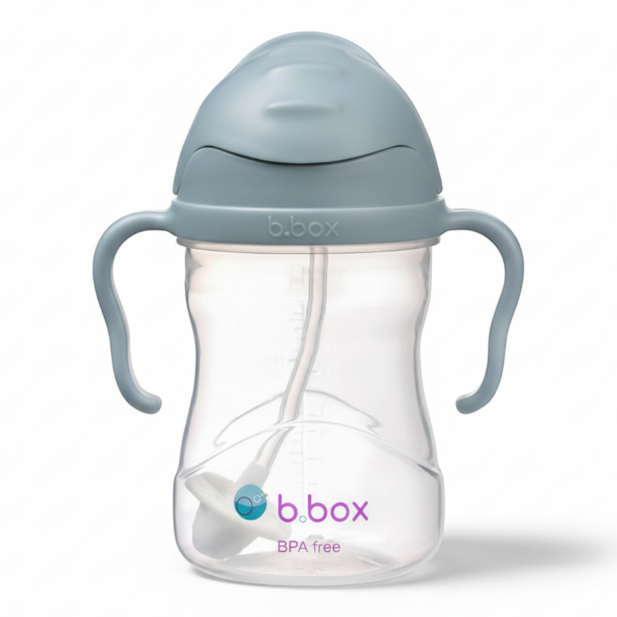 Bidon ze słomką 240 ml, BŁĘKITNY / b.box