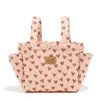 Organizer do wózka ortalion pikowany HEARTBEAT PINK / La Millou