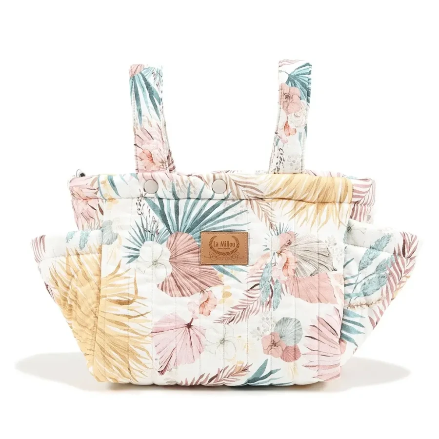 Organizer do wózka ortalion pikowany BOHO PALMS LIGHT / La Millou