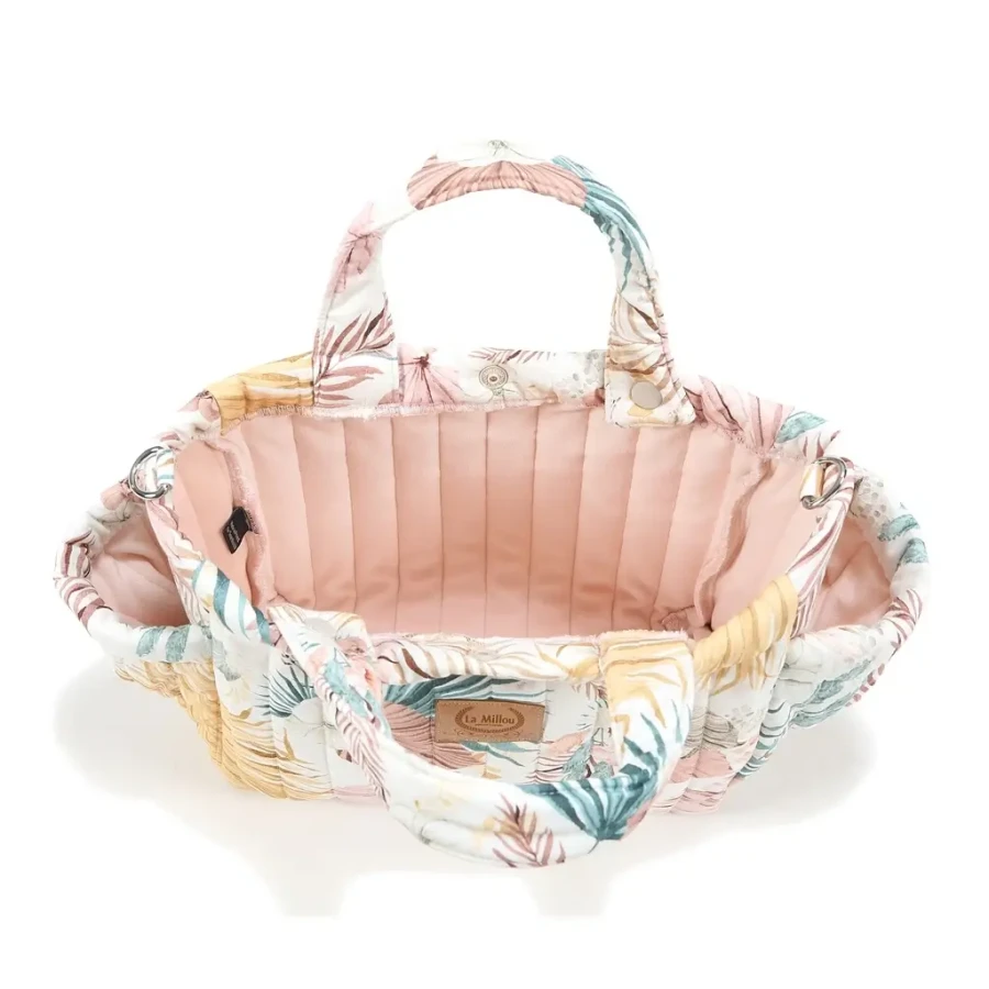 Organizer do wózka ortalion pikowany BOHO PALMS LIGHT / La Millou