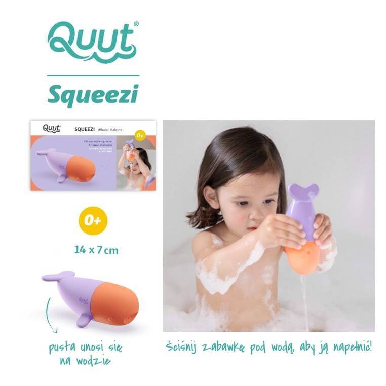 Silikonowa zabawka do kąpieli Squeezi Shark / QUUT